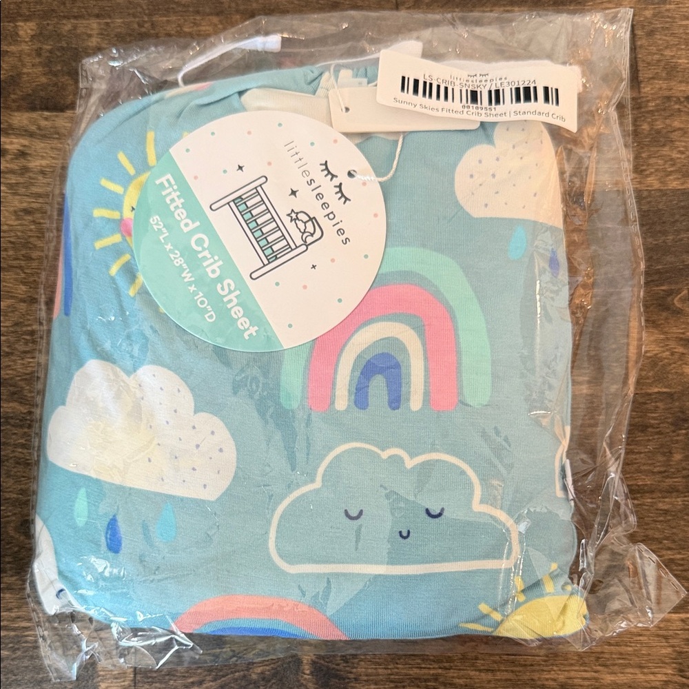 Little Sleepies SUNNY SKIES Fitted Standard Crib Sheet